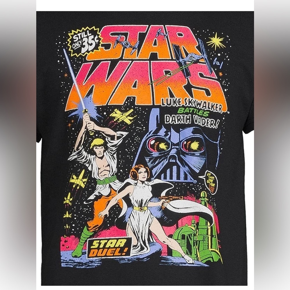 Men’s Star Wars Black Graphic T-Shirt Size 2XL - Picture 3 of 5
